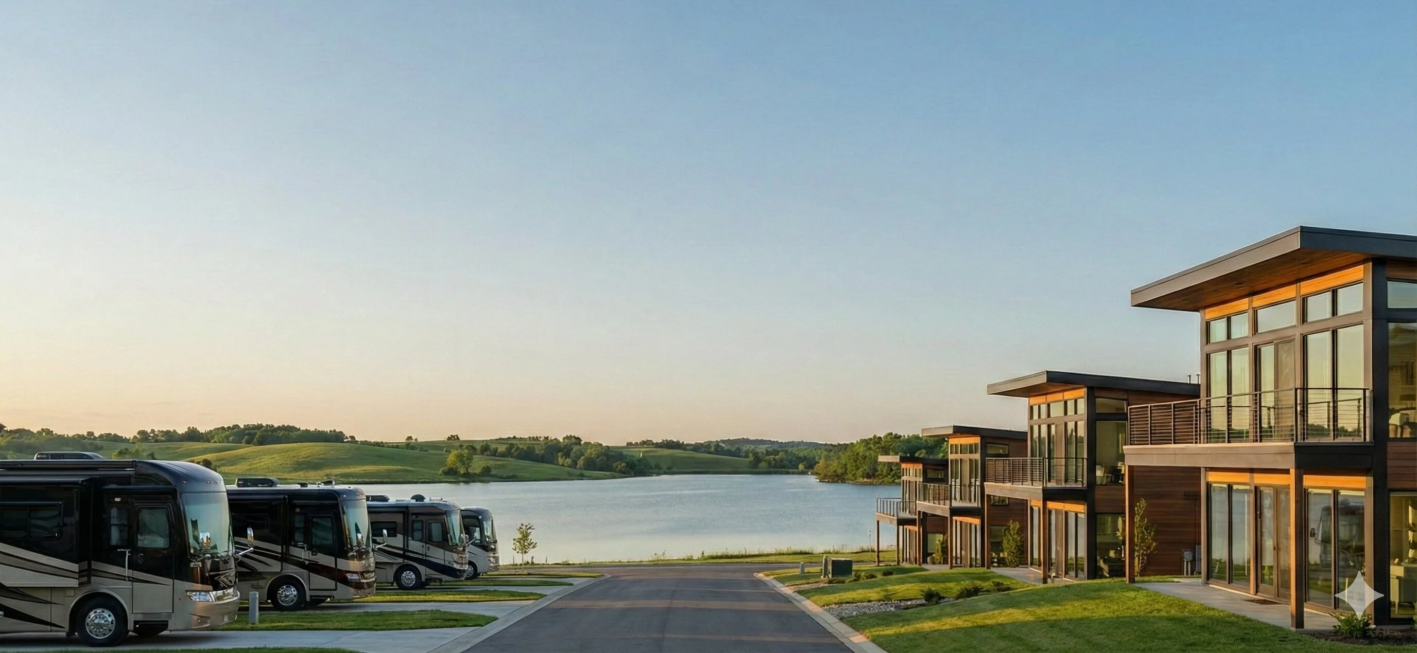 KY Resorts luxury RV resort overlooking Green River Lake